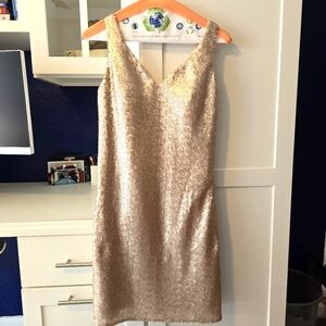 Champagne Sequin size 0 bridesmaid dress